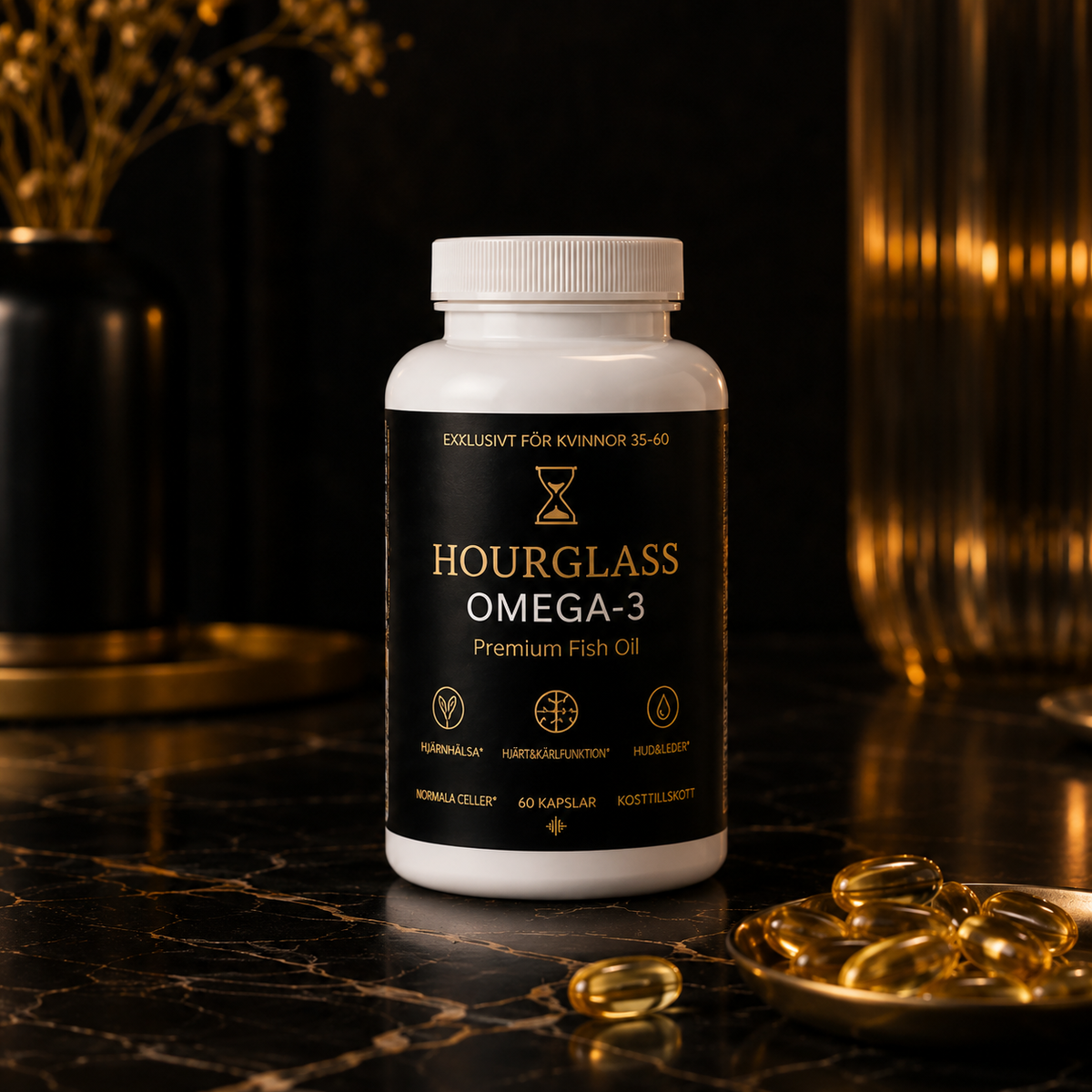 Hourglass Omega-3 – Premium Fish Oil – 90 Kapslar
