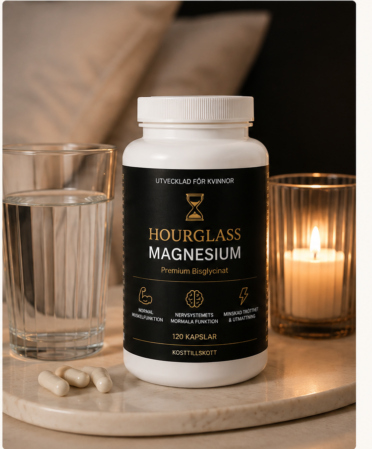 Hourglass Magnesium som del av kvällsrutinen